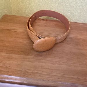 El General Ostrich Leather Belt